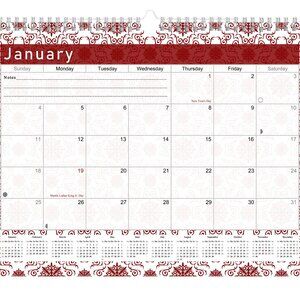 2026 - 2027 Monthly Spiral-Bound Wall - 18 Months Desktop - #014